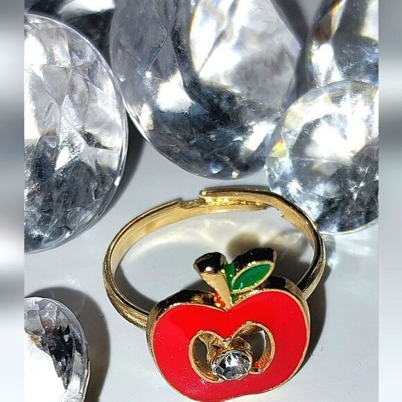 Super cute girls jeweled adjustable ring - Picture 3 of 5